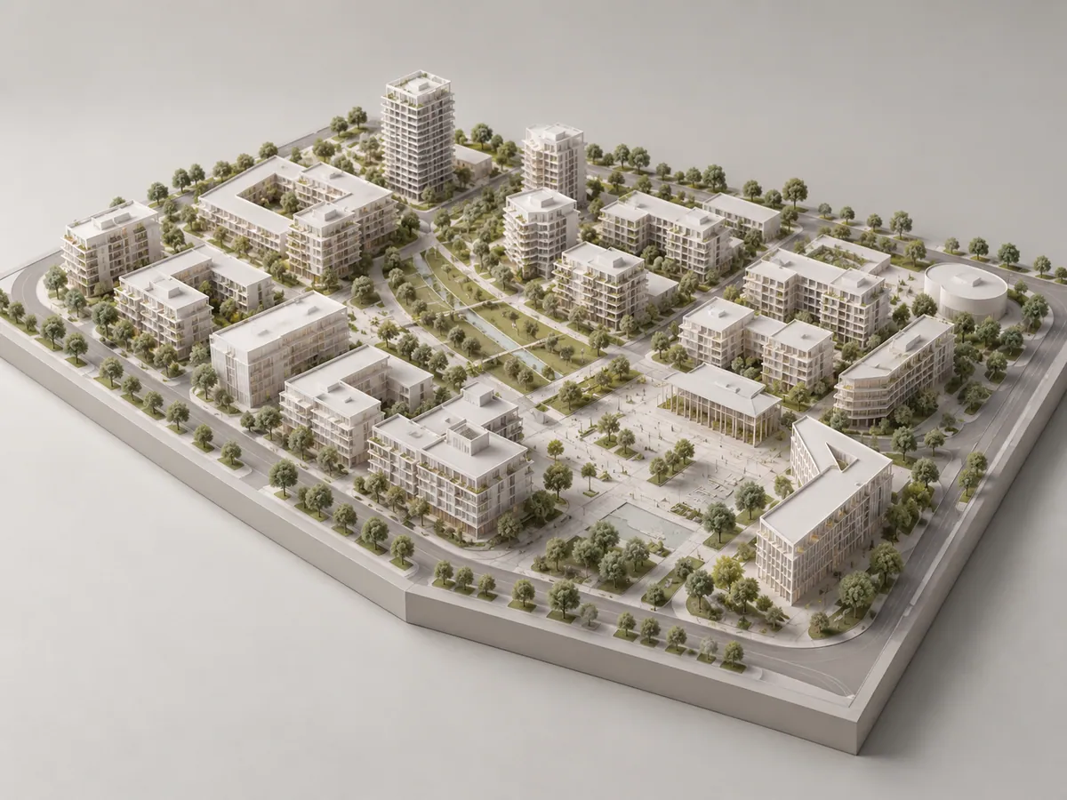 Kentsel masterplan karar modeli — uygulama görselleştirmesi